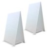 Flipside Products Premium Corrugated Plastic Dry Erase Tabletop Marquee Easel, 11" x 17", Pack of 2