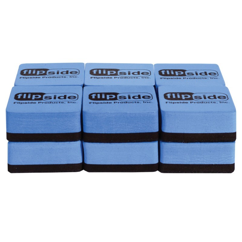 Flipside Products Magnetic Whiteboard Student Erasers, Flipside Logo, Set of 12