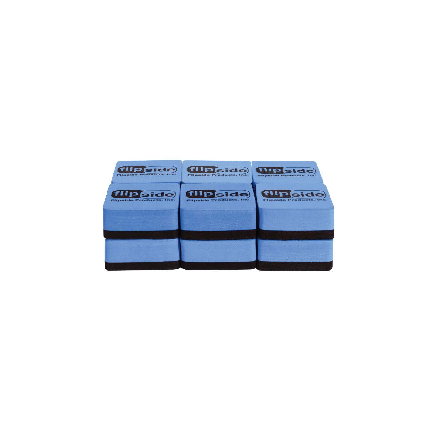 Flipside Products Magnetic Whiteboard Student Erasers, Flipside Logo, Set of 12