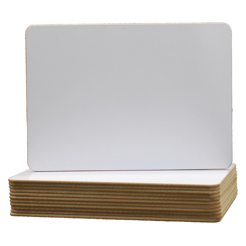 Flipside Products Two-Sided Dry Erase Marker Boards, 6" x 9", Class Pack of 12