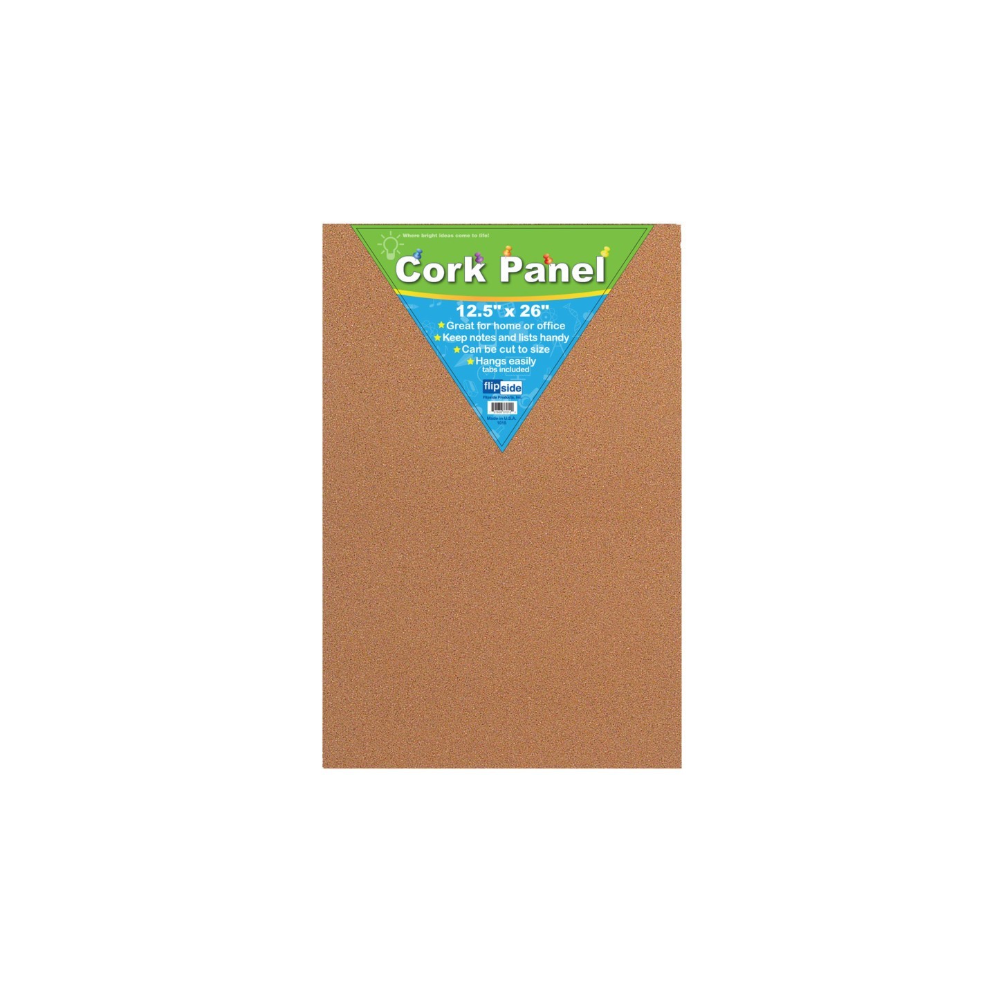 Flipside Products Cork Panel, 12 1/2" x 26"