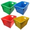 Flipside Products Primary Assorted Plastic Storage Postal Tote - 4 Pack