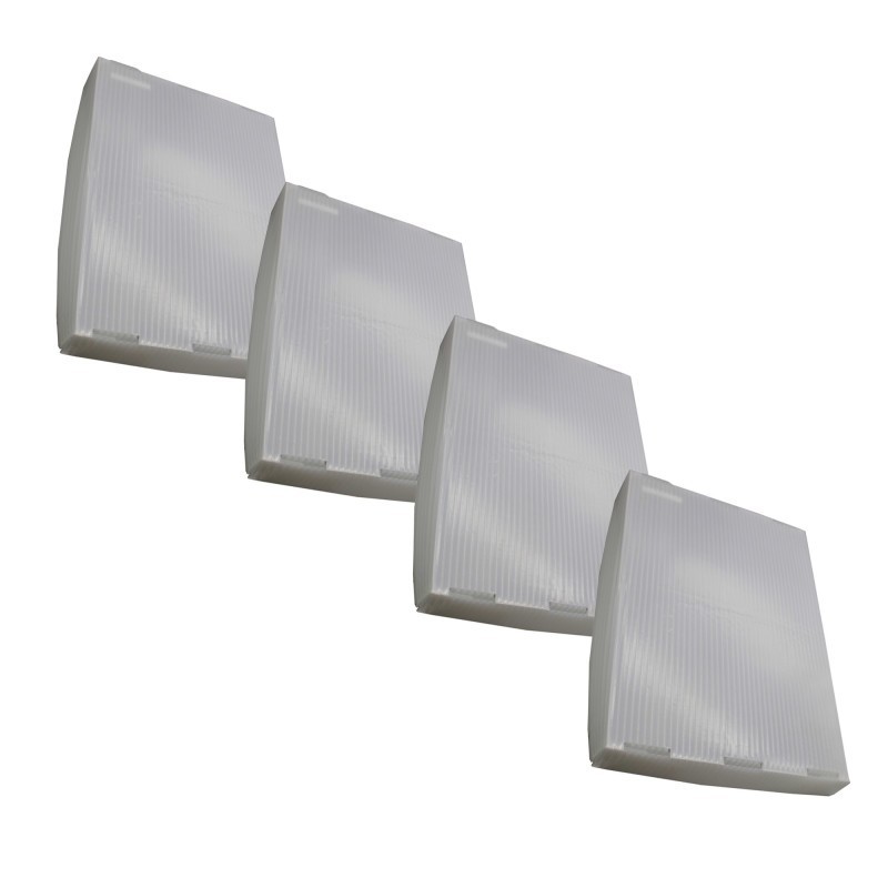 Flipside Products Translucent Plastic Storage Postal Tote Lids - 4 Pack