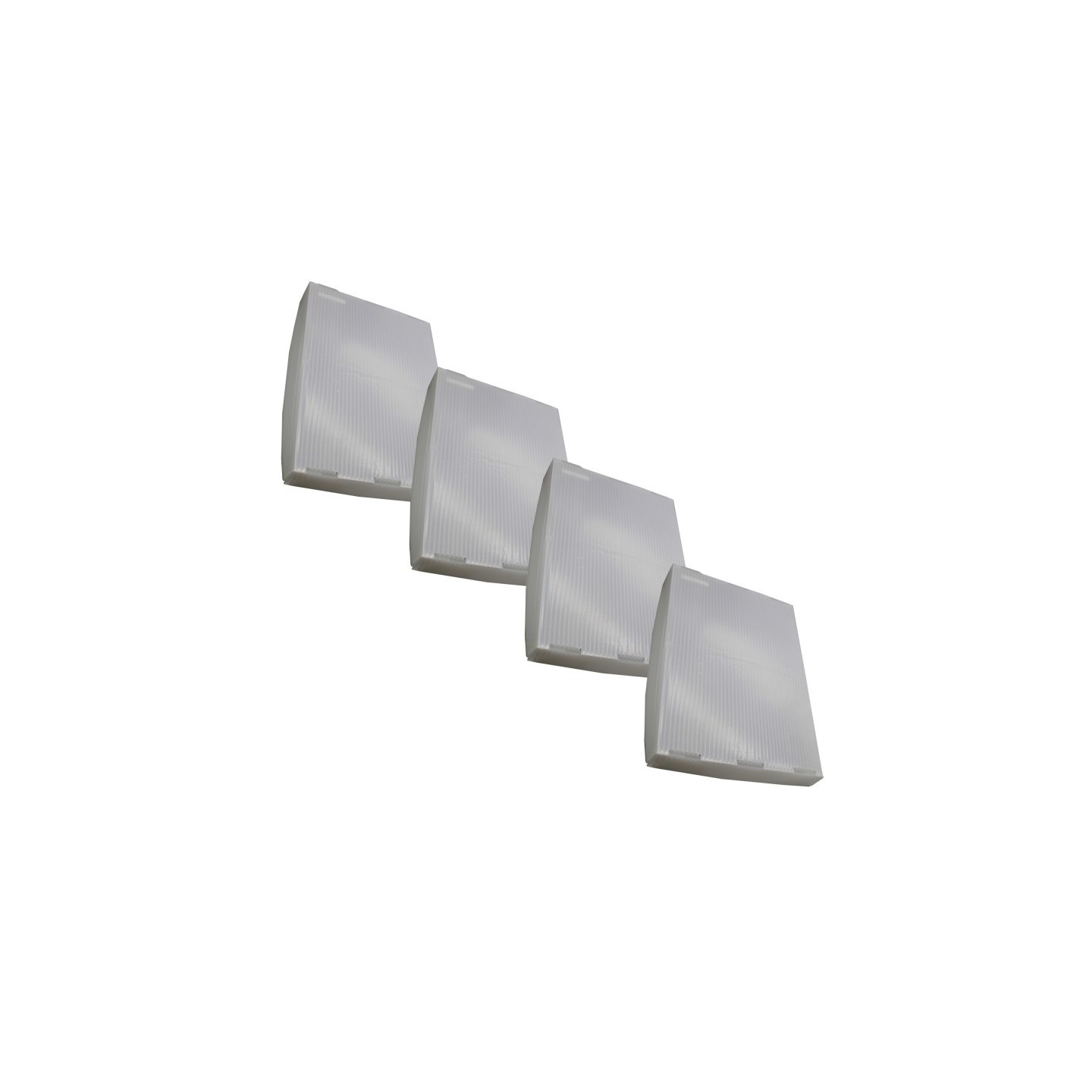 Flipside Products Translucent Plastic Storage Postal Tote Lids - 4 Pack
