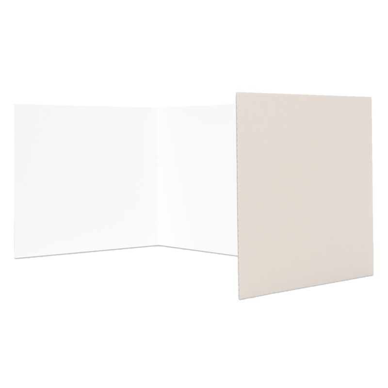 Flipside Products Corrugated Study Carrels, 12" x 48", White, Pack of 24
