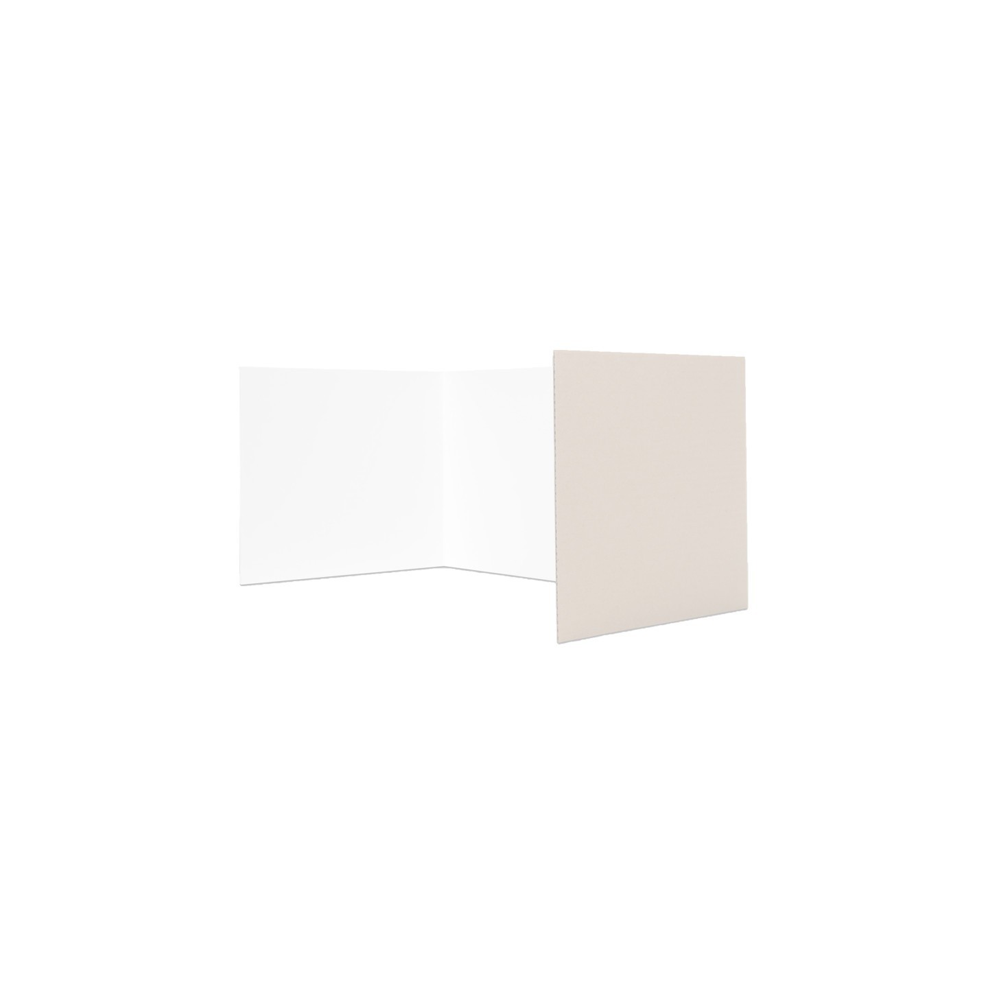 Flipside Products Corrugated Study Carrels, 12" x 48", White, Pack of 24