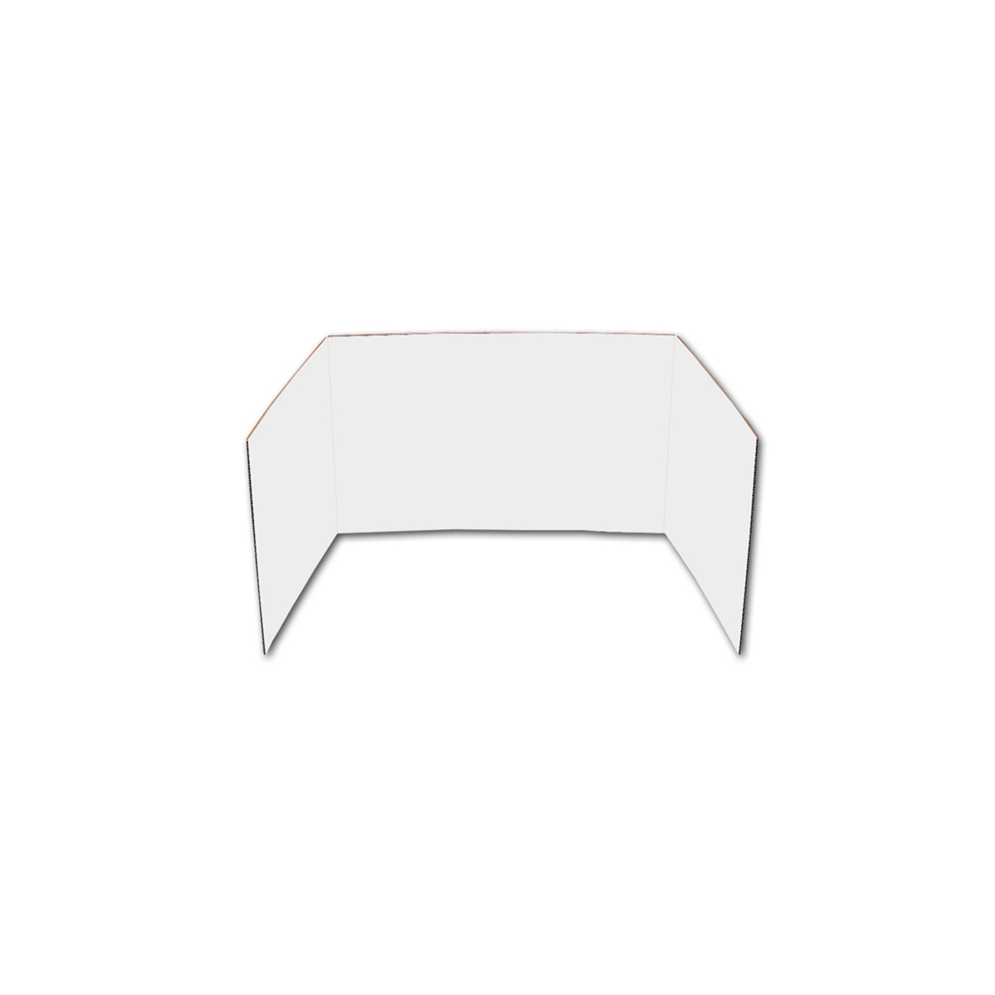Flipside Products Corrugated Privacy Shield, 18" x 48", White, Pack of 24