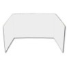 Flipside Products Corrugated Privacy Shield, 18" x 48", White, Pack of 24