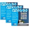 Flipside Products Dry Erase Stickables with Dry Erase Marker, Pastel Assorted, 3" x 3", 12 Per Pack, 3 Packs