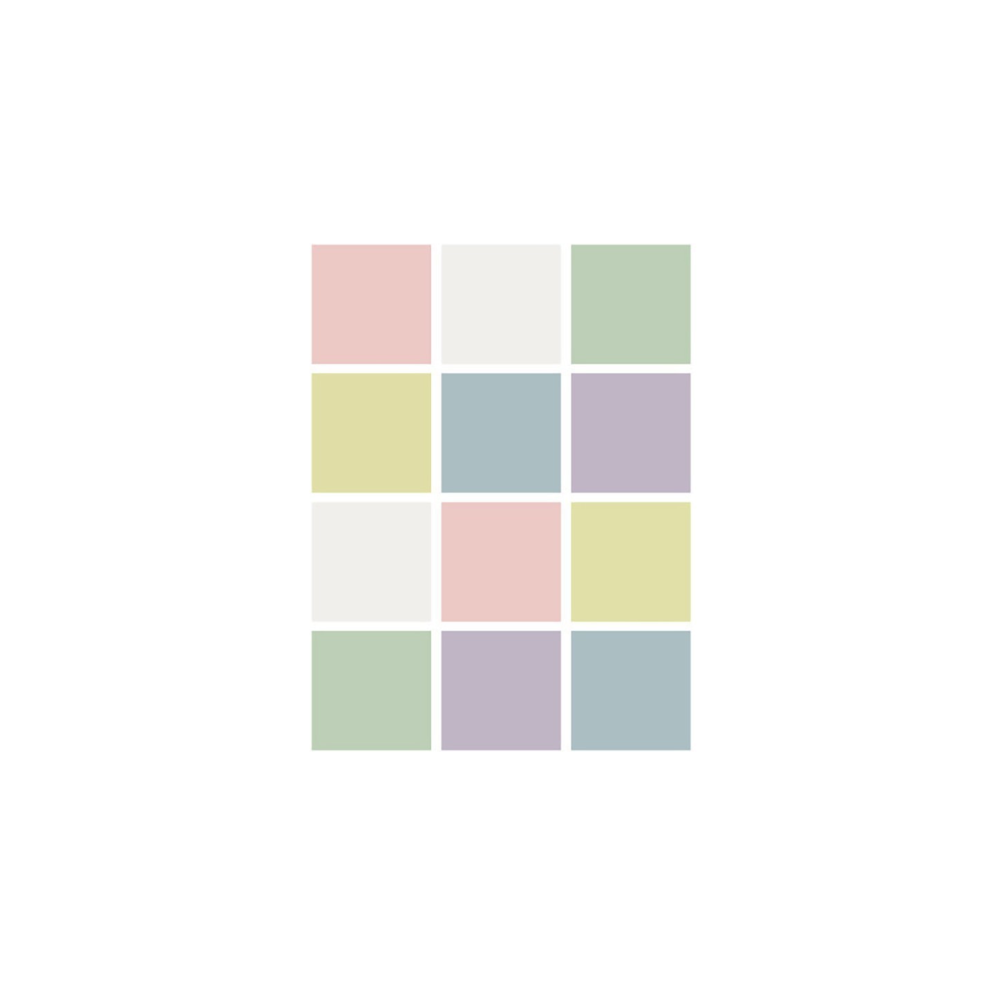 Flipside Products Dry Erase Stickables with Dry Erase Marker, Pastel Assorted, 3" x 3", 12 Per Pack, 4 Packs
