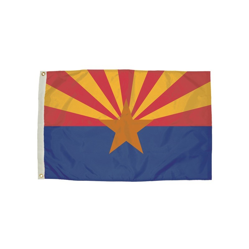 FlagZone Durawavez Nylon Outdoor Flag with Heading & Grommets, Arizona, 3ft x 5ft