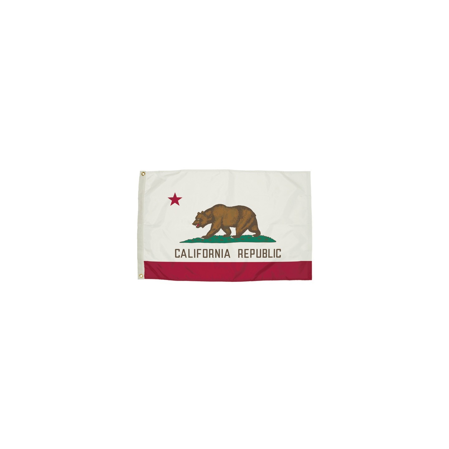 FlagZone Durawavez Nylon Outdoor Flag with Heading & Grommets, California, 3ft x 5ft