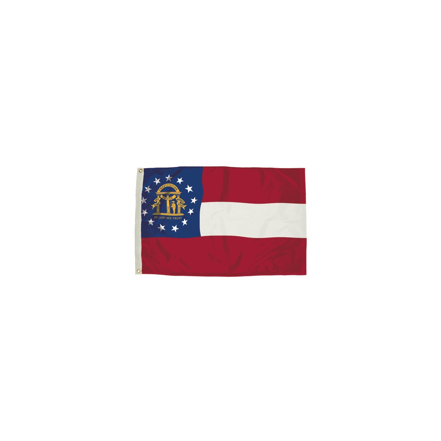 FlagZone Durawavez Nylon Outdoor Flag with Heading & Grommets, Georgia, 3ft x 5ft
