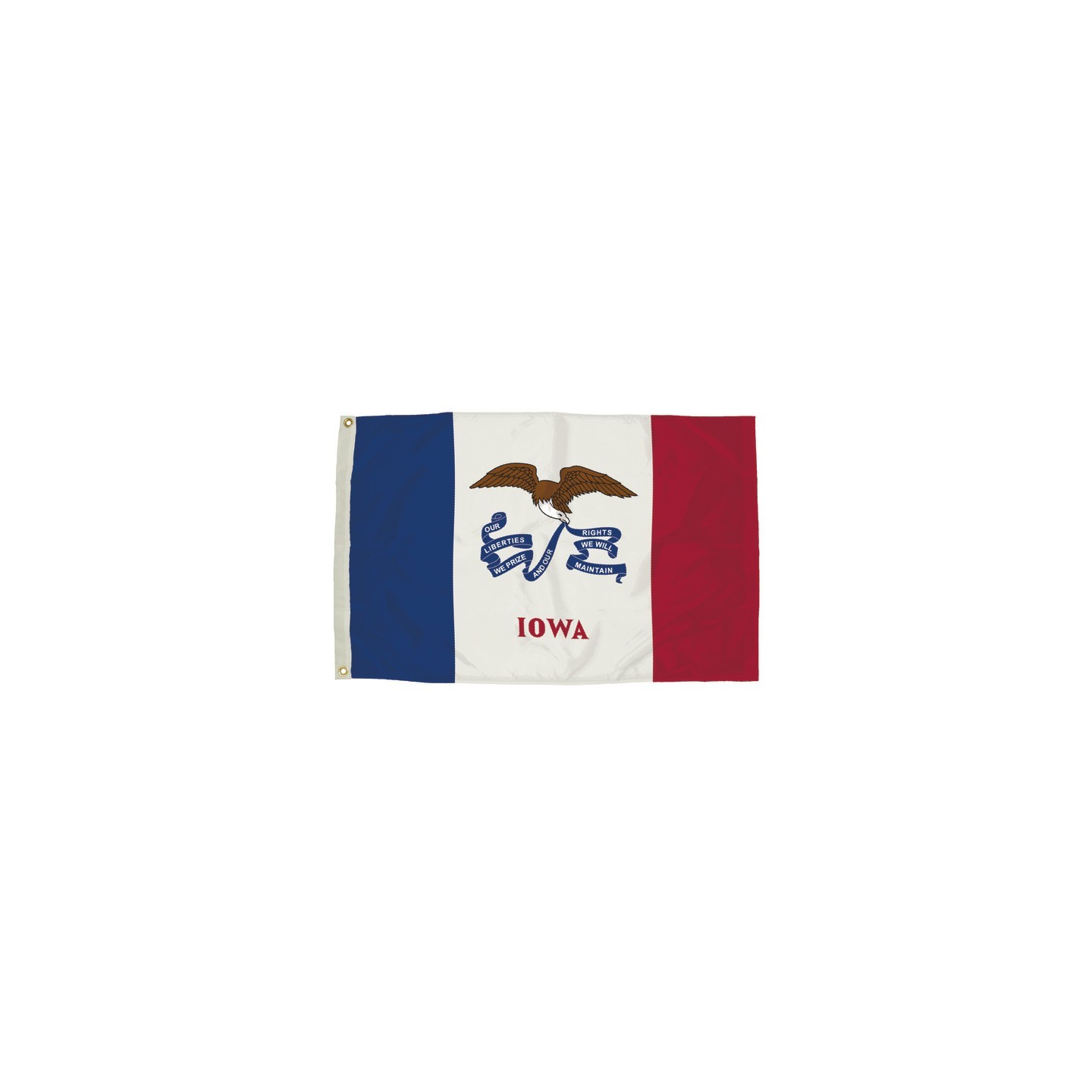 FlagZone Durawavez Nylon Outdoor Flag with Heading & Grommets, Iowa, 3ft x 5ft
