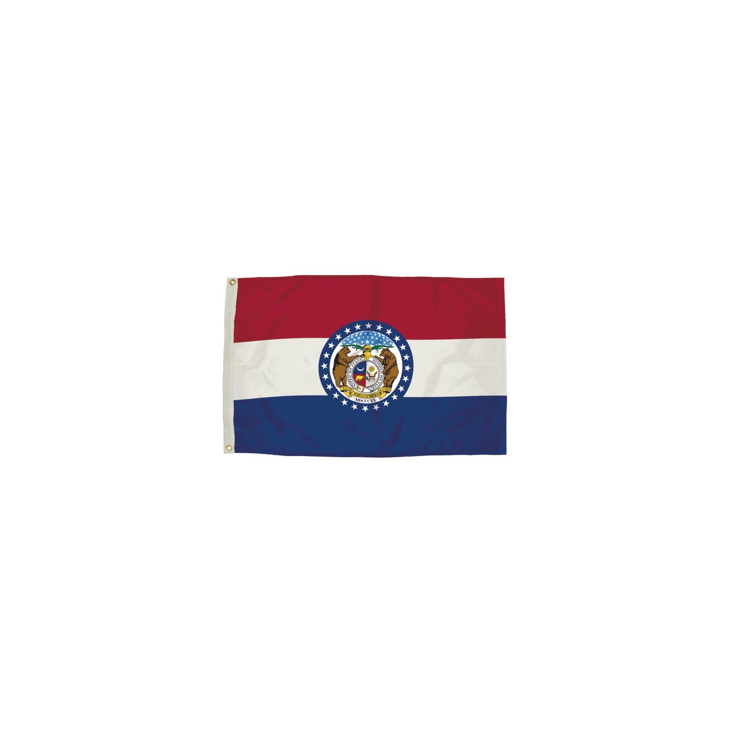 FlagZone Durawavez Nylon Outdoor Flag with Heading & Grommets, Missouri, 3ft x 5ft