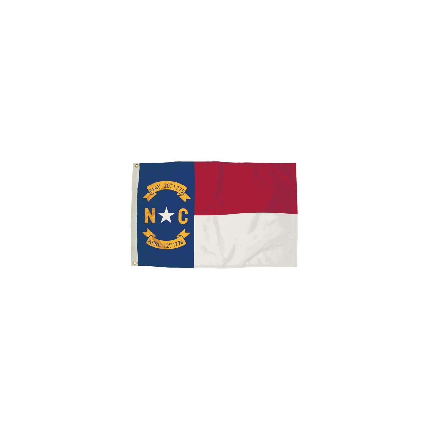 FlagZone Durawavez Nylon Outdoor Flag with Heading & Grommets, North Carolina, 3ft x 5ft