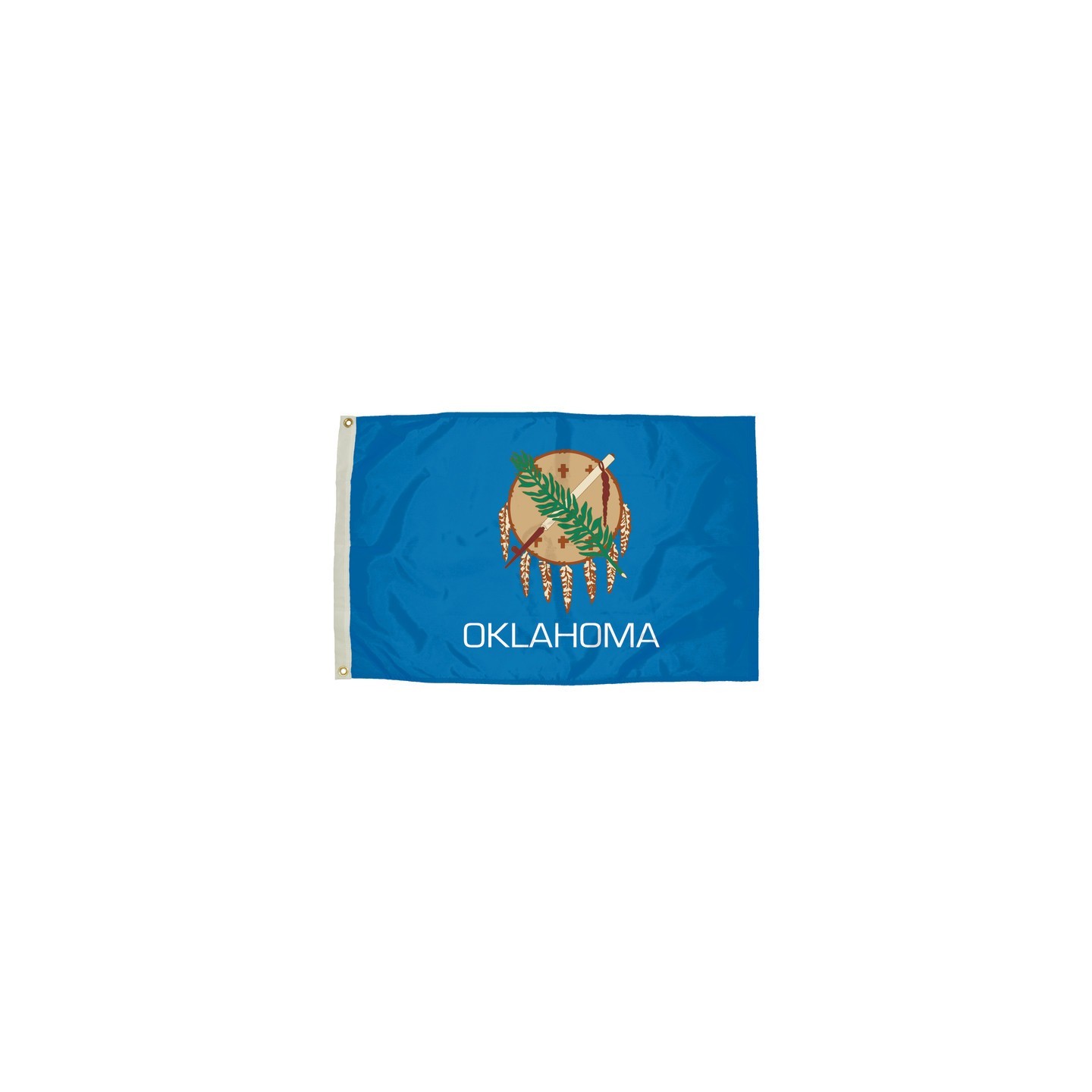 FlagZone Durawavez Nylon Outdoor Flag with Heading & Grommets, Oklahoma, 3ft x 5ft