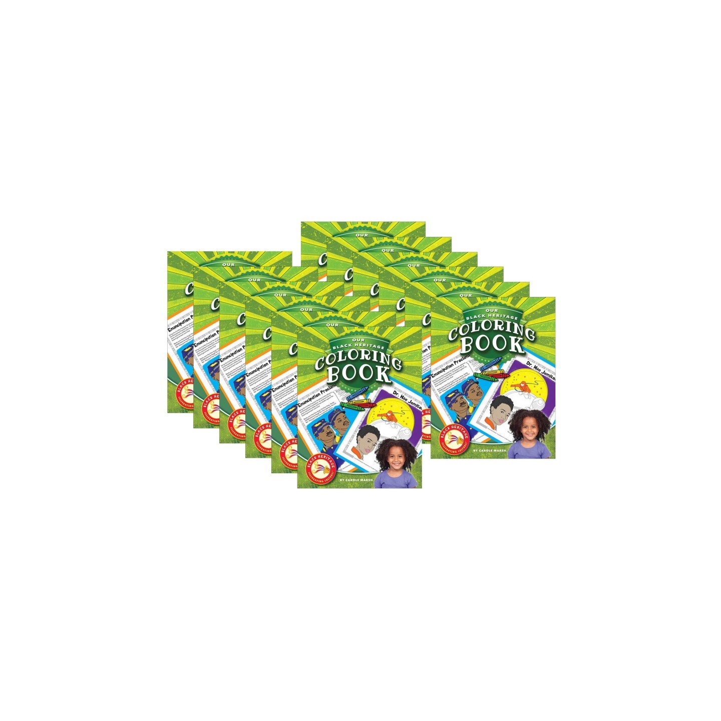 Gallopade Our Black Heritage Coloring Book, Pack of 12