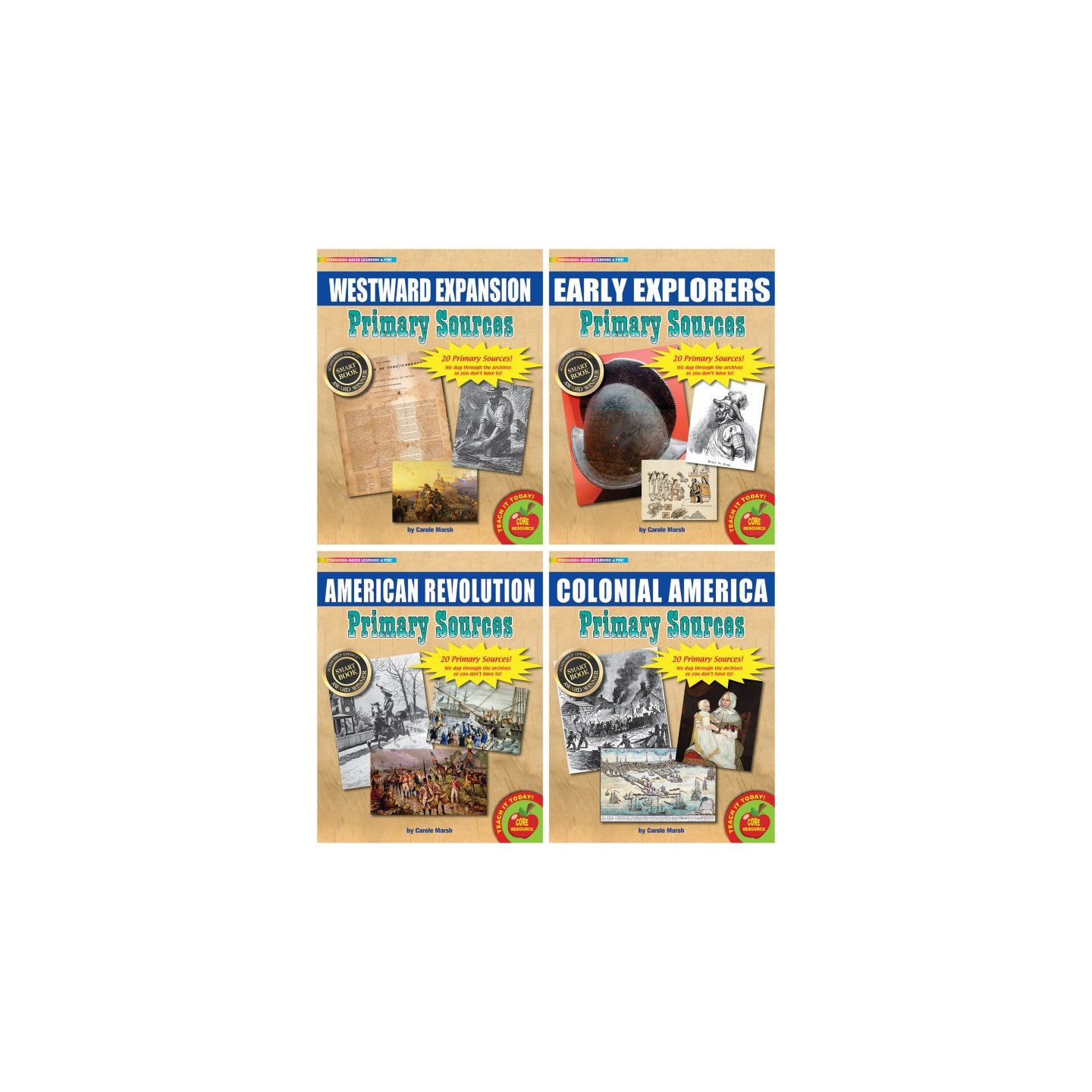 Gallopade Early American History Primary Sources Set, 4 Packs
