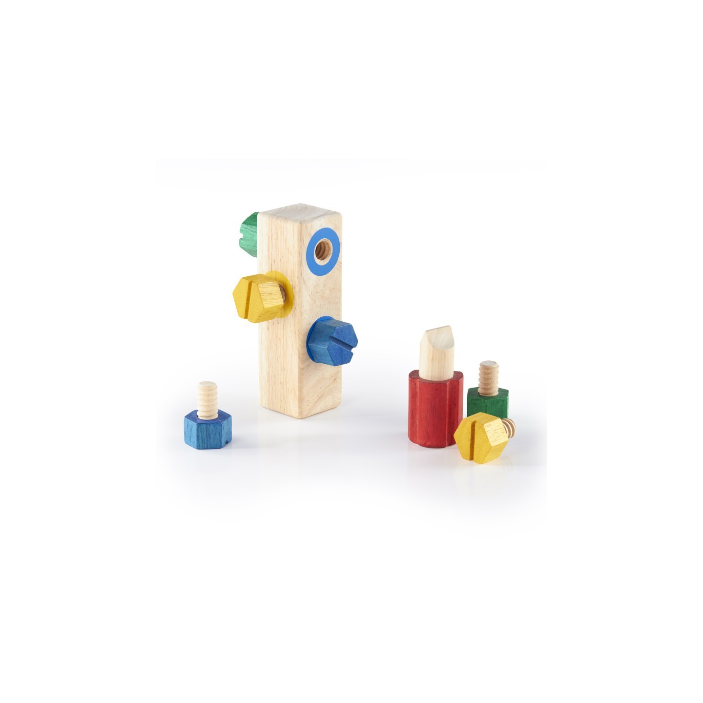 Guidecraft Screw Block™, Fine Motor Skill Matching Toy, 8 Pieces