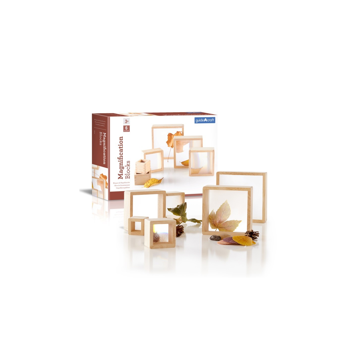 Guidecraft Magnification Blocks, 6 Pieces