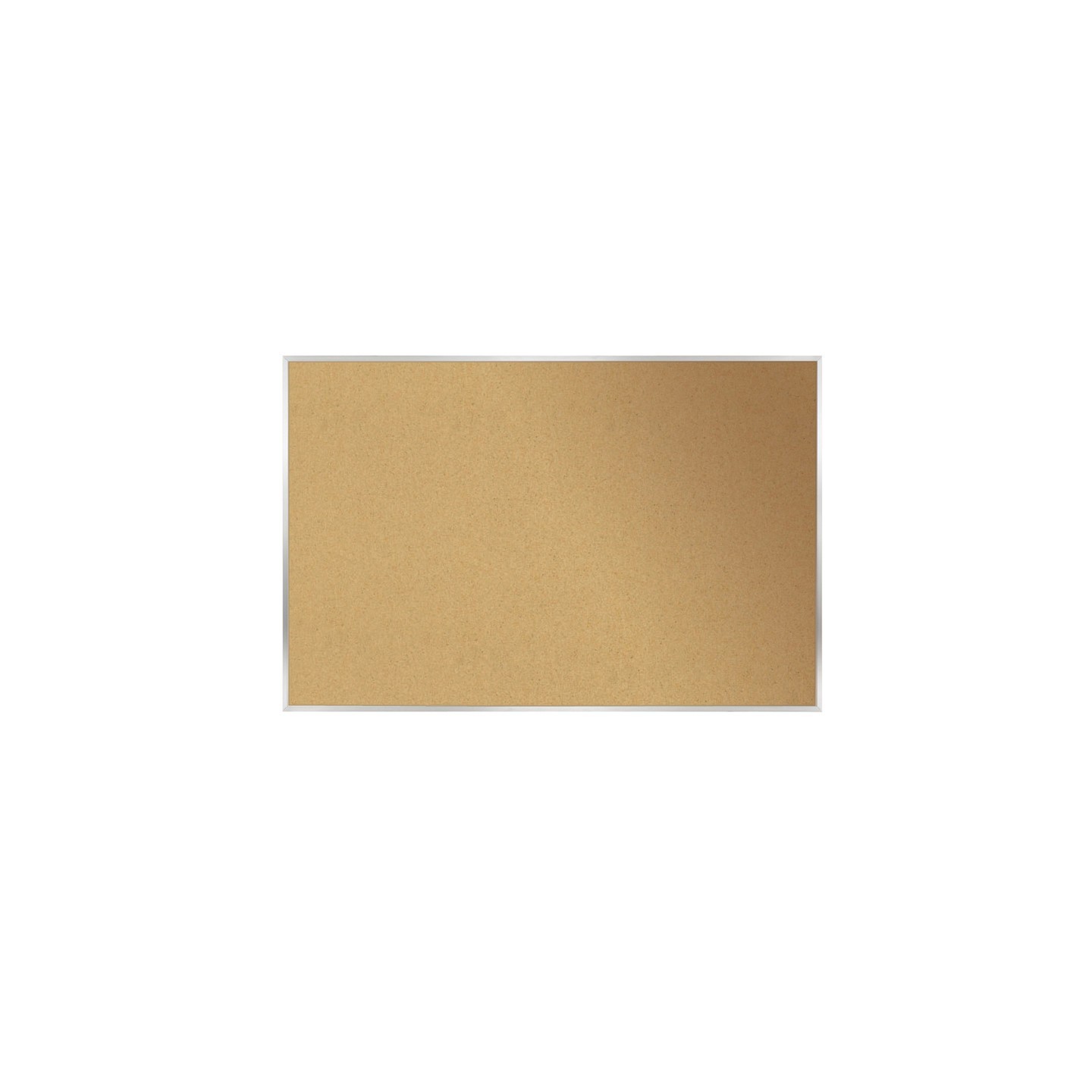 Ghent® Natural Cork Bulletin Board with Aluminum Frame, 18"H x 24"W