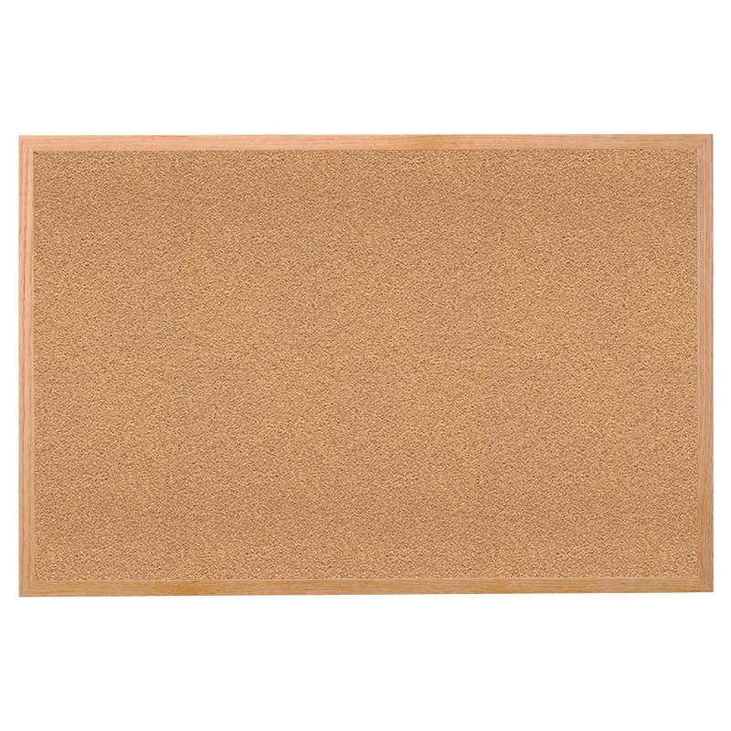 Ghent® Natural Cork Bulletin Board with Wood Frame, 18"H x 24"W