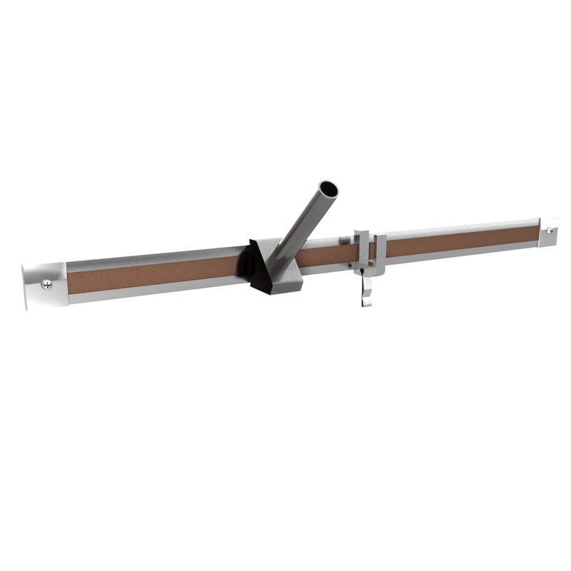 Ghent® Aluminum 1" Maprail with Cork Insert, 4'L, 1 Per Carton