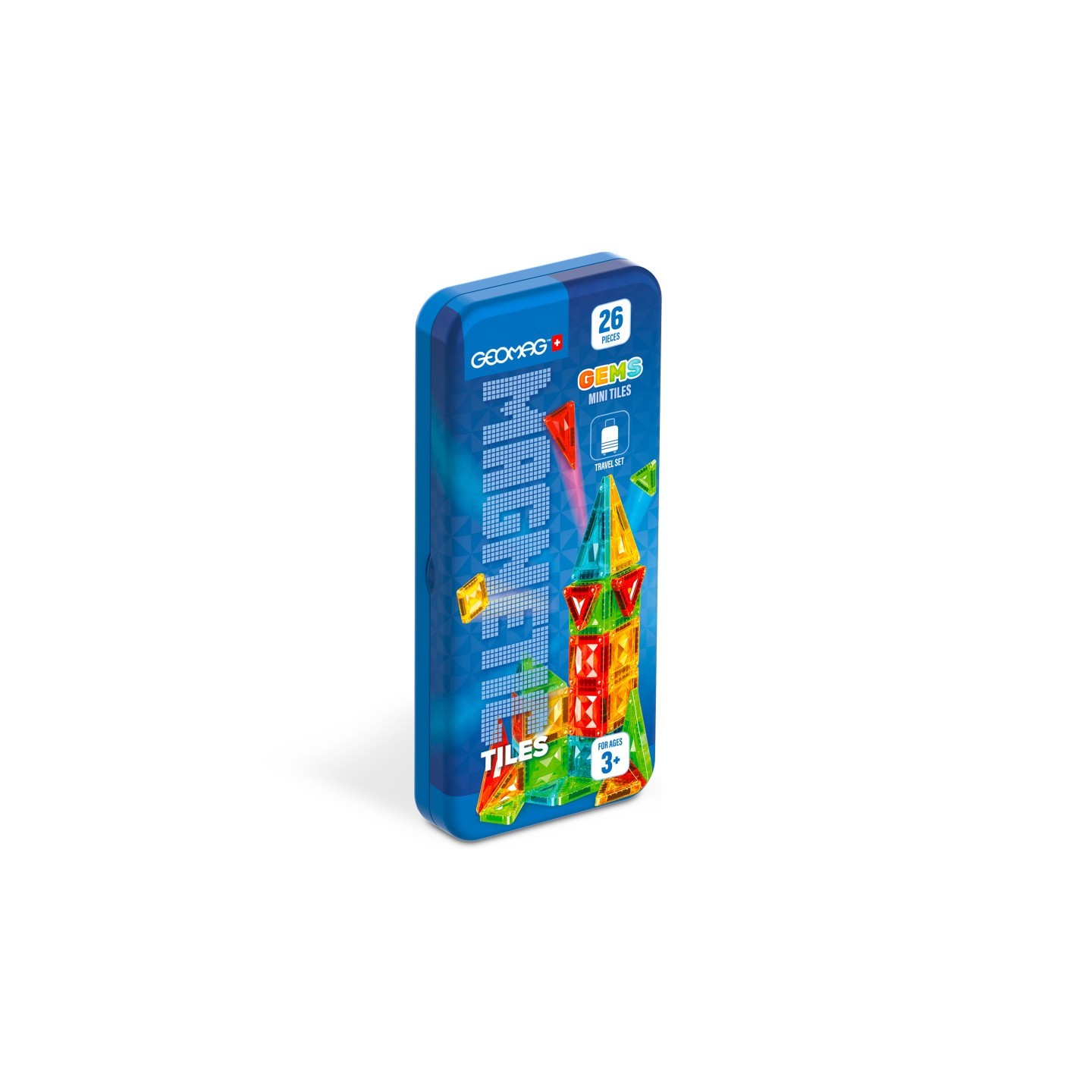 Geomag™ Gems Magnetic Mini Tiles Construction Travel Set, 26 Pieces