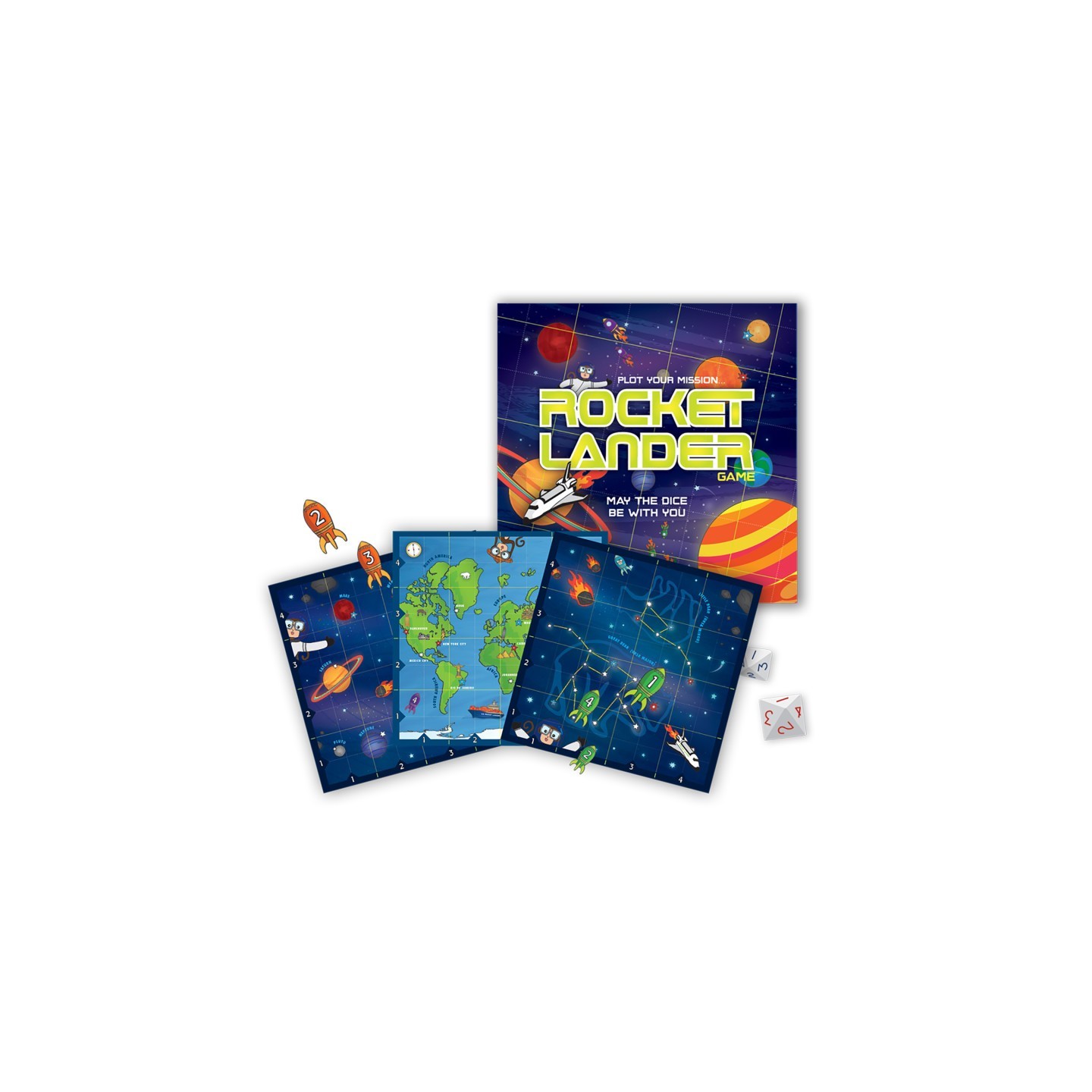 Griddly Kids Rocket Lander Graphing Game