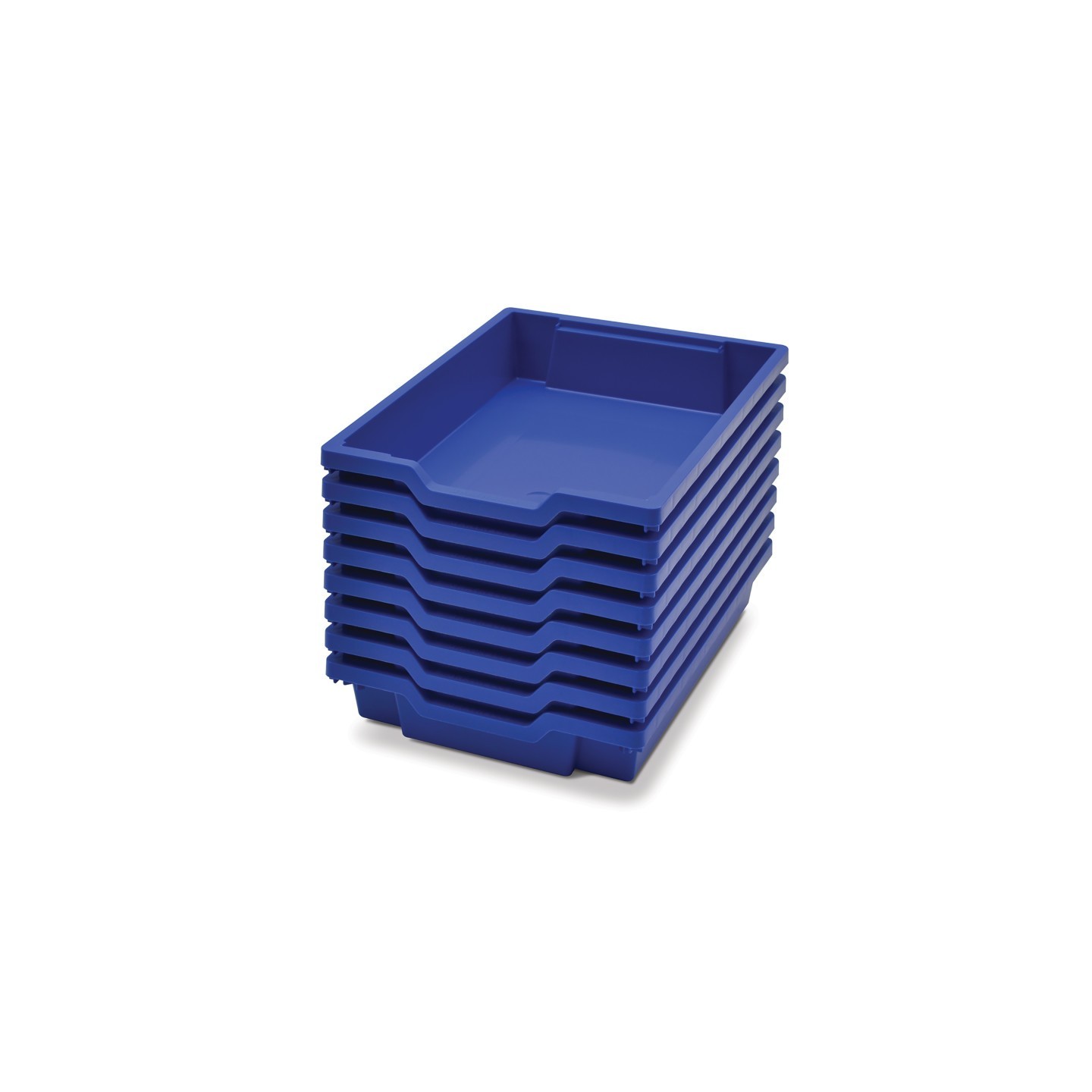 Gratnells Shallow F1 Tray, Royal Blue, 12.3" x 16.8" x 3", Heavy Duty School, Industrial & Utility Bins, Pack of 8