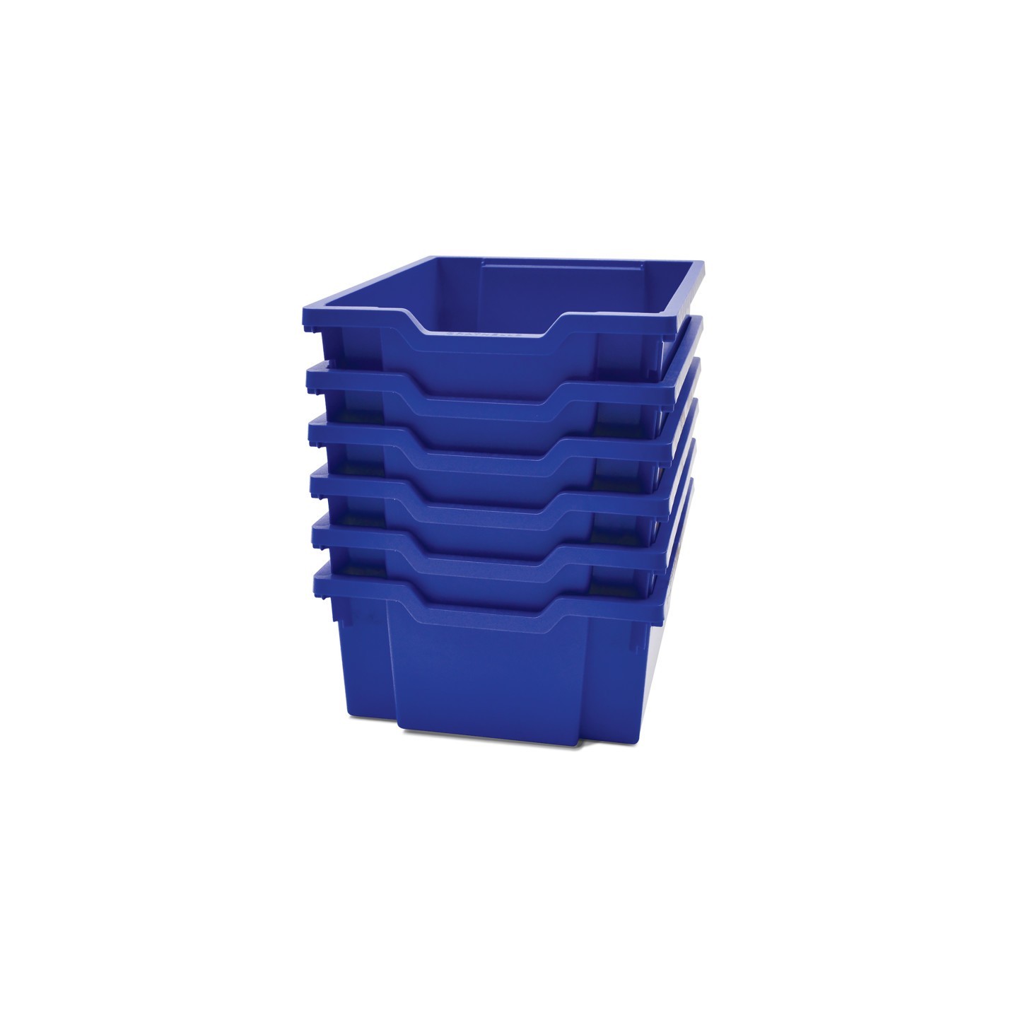 Gratnells Deep F2 Tray, Royal Blue, 12.3" x 16.8" x 5.9", Heavy Duty School, Industrial & Utility Bins, Pack of 6