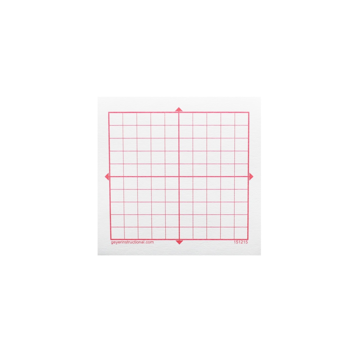 Geyer Instructional Products Graphing 3M Post-it® Notes, XY Axis, 10 x 10 Square Grid, 4 Pads