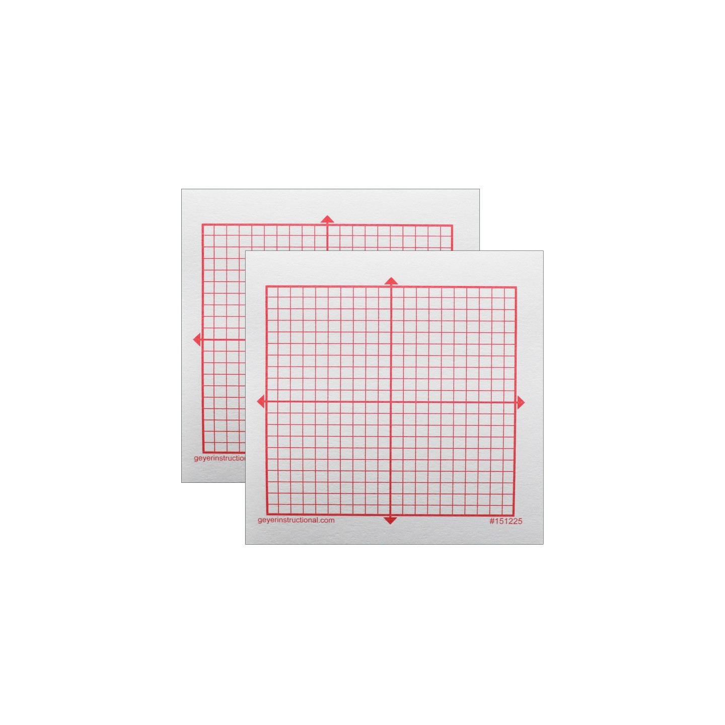 Geyer Instructional Products Graphing 3M Post-it® Notes, XY Axis, 20 x 20 Square Grid, 4 Pads Per Pack, 2 Packs