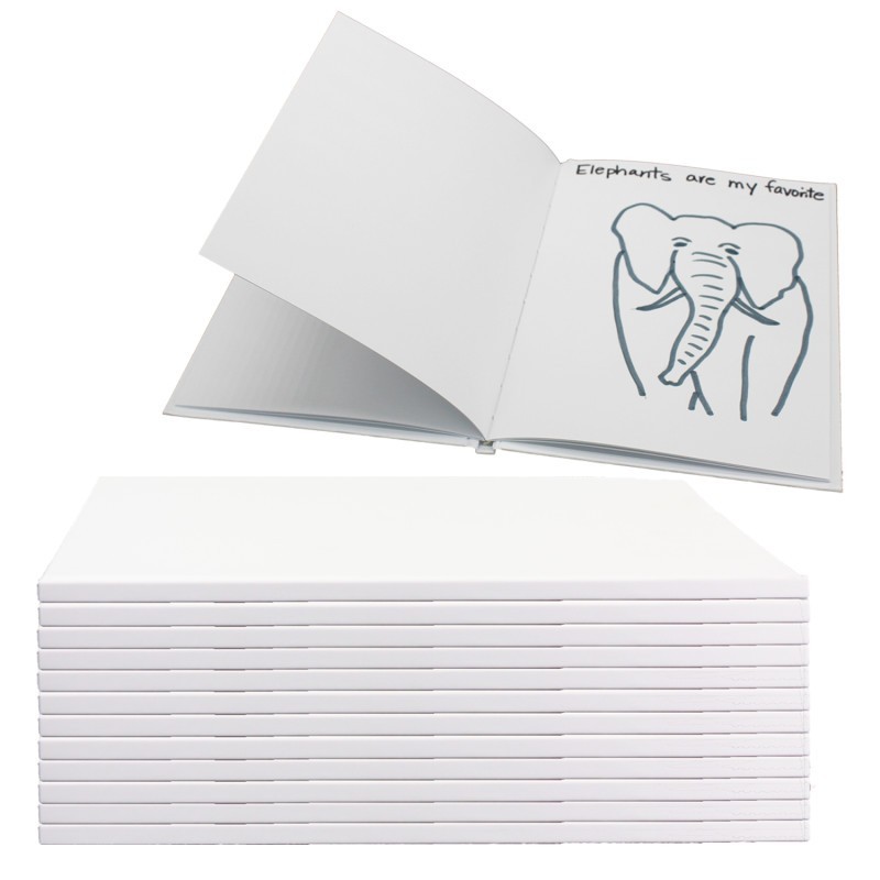 Hayes Publishing Hardcover Blank Book, 8-1/2" x 11" Portrait, Class Pack 12