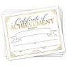 Hadley Designs Elegant Gold Award Certificates of Achievement for Students, Set of 25