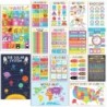 Hadley Designs Colorful Preschool Educational Laminated Posters For Toddlers, Set of 16