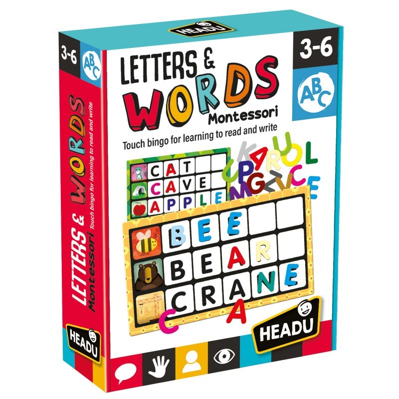 Headu Montessori Touch Bingo Letters & Words
