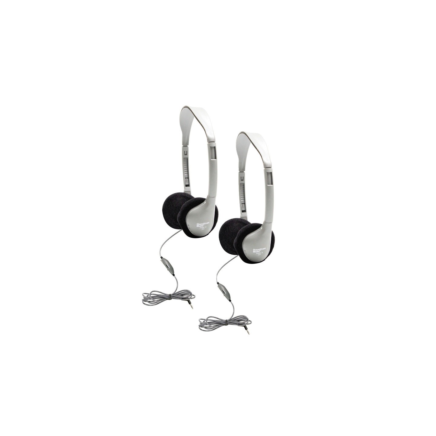 HamiltonBuhl® SchoolMate™ On-Ear Stereo Headphone with In-Line Volume Control, Pack of 2