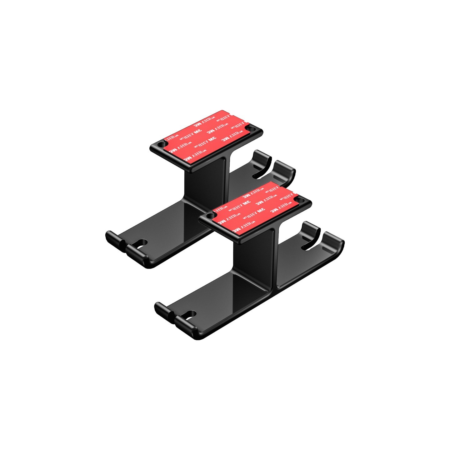 HamiltonBuhl® Hook-It! Dual Headphone/Headset Hanger with 3M Adhesive and Screws, Pack of 2