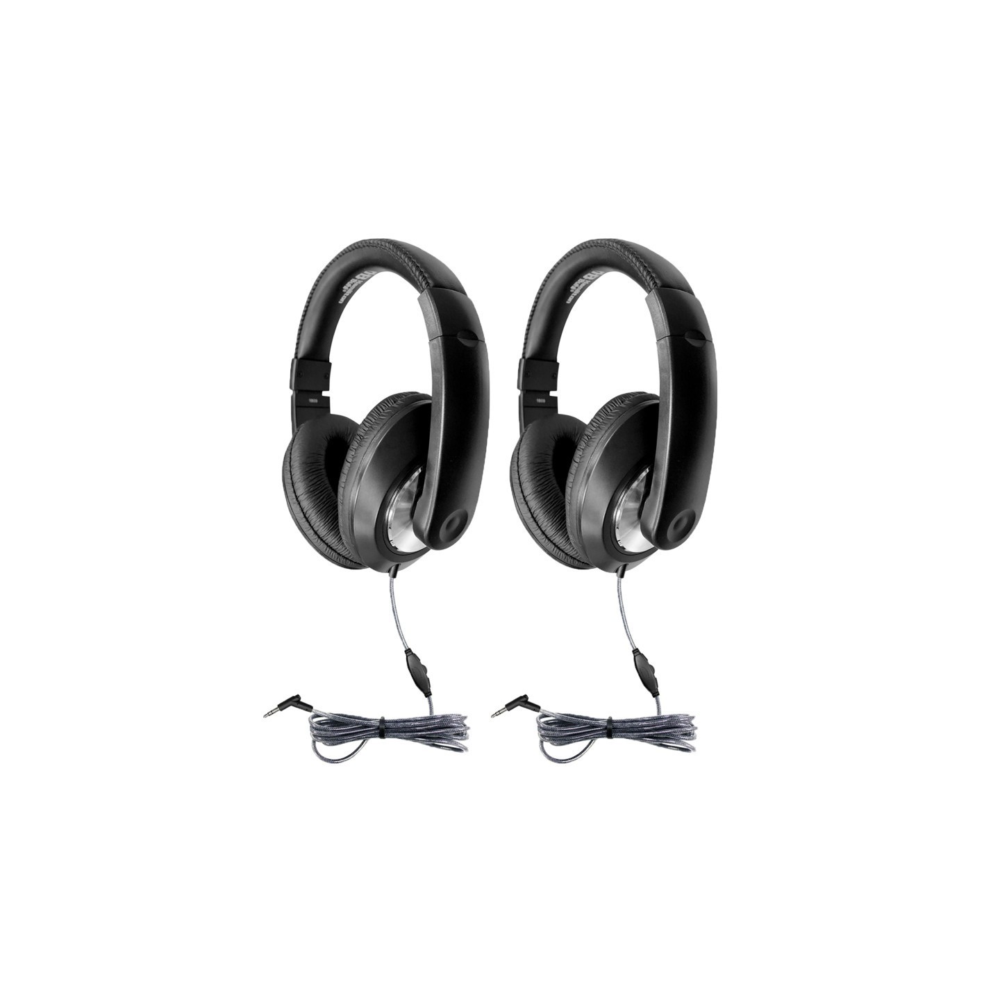 HamiltonBuhl® Smart-Trek Deluxe Stereo Headphone with In-Line Volume Control & 3.5mm TRS Plug, Pack of 2