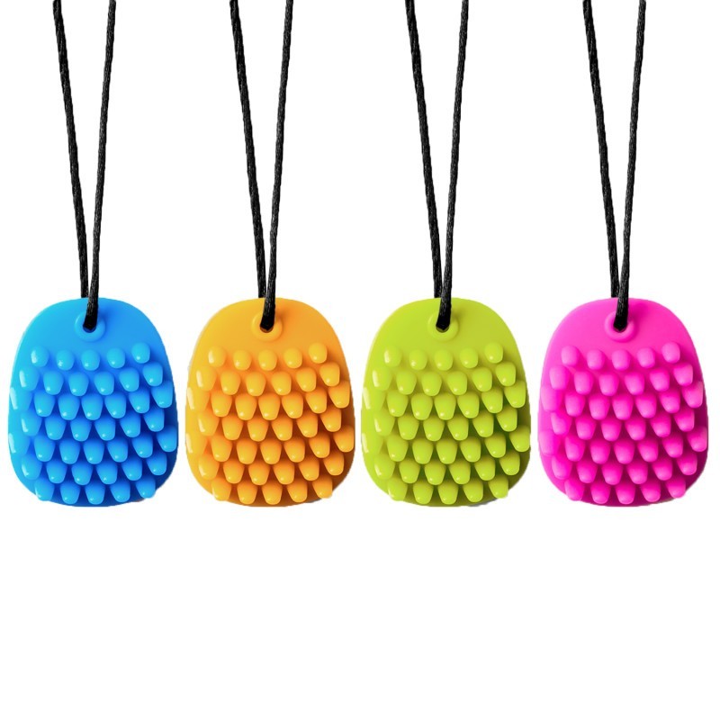 Hedgehog Chewy Necklace, Assorted Colors, Pack of 4