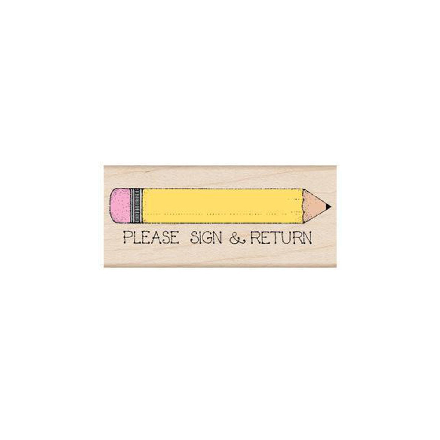 Hero Arts® Please Sign & Return Pencil Stamp