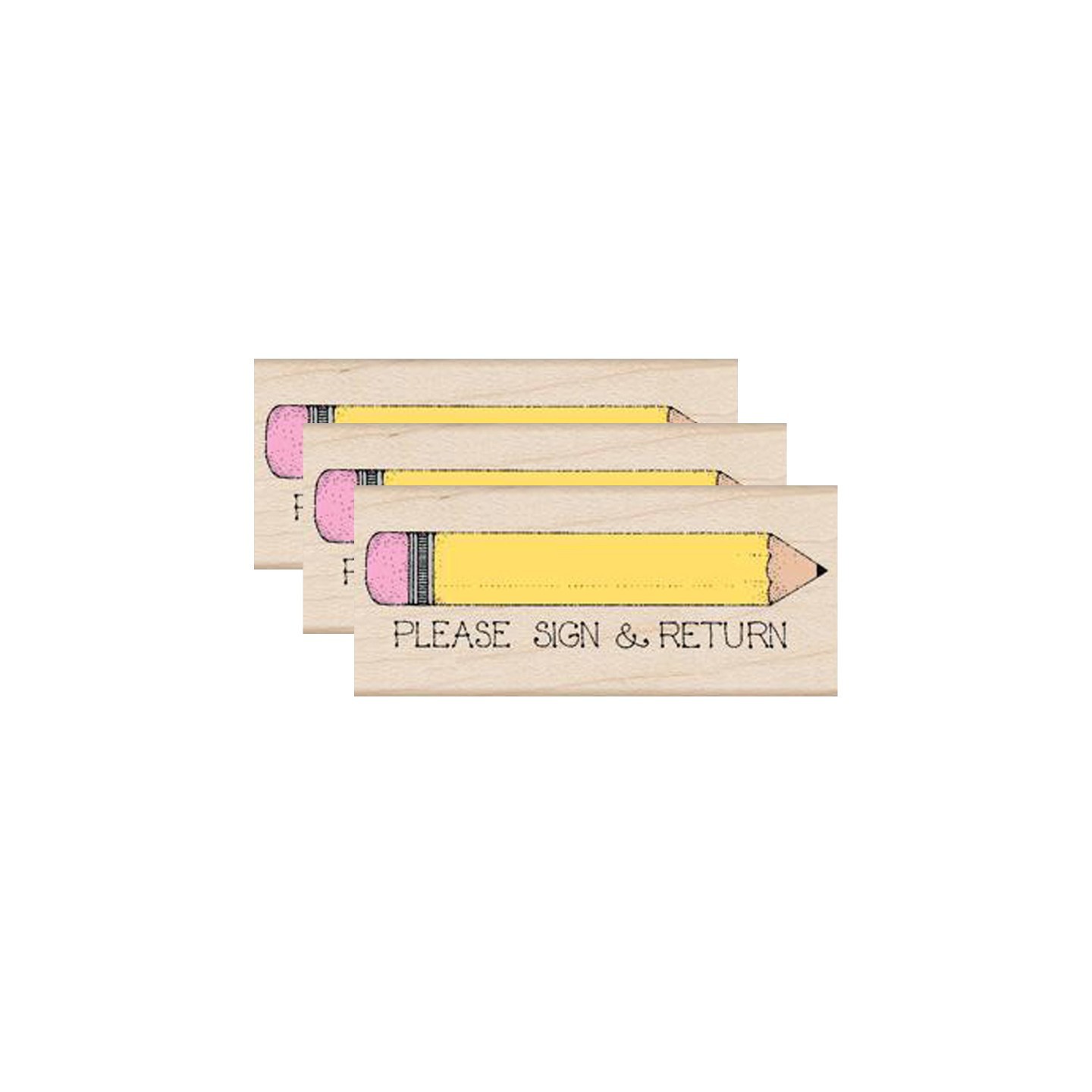 Hero Arts® Please Sign & Return Pencil Stamp, Pack of 3