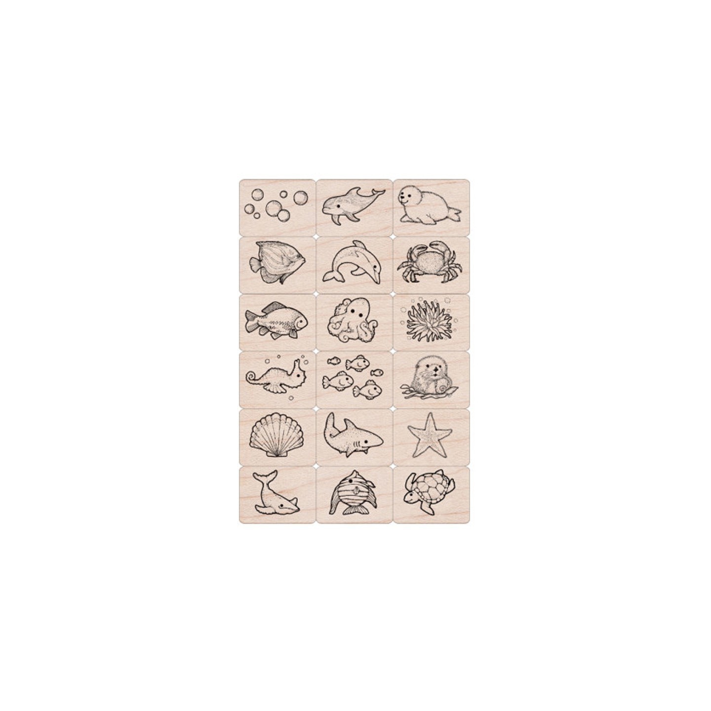 Hero Arts® Ink 'n' Stamp Sea Life Stamps, Set of 18