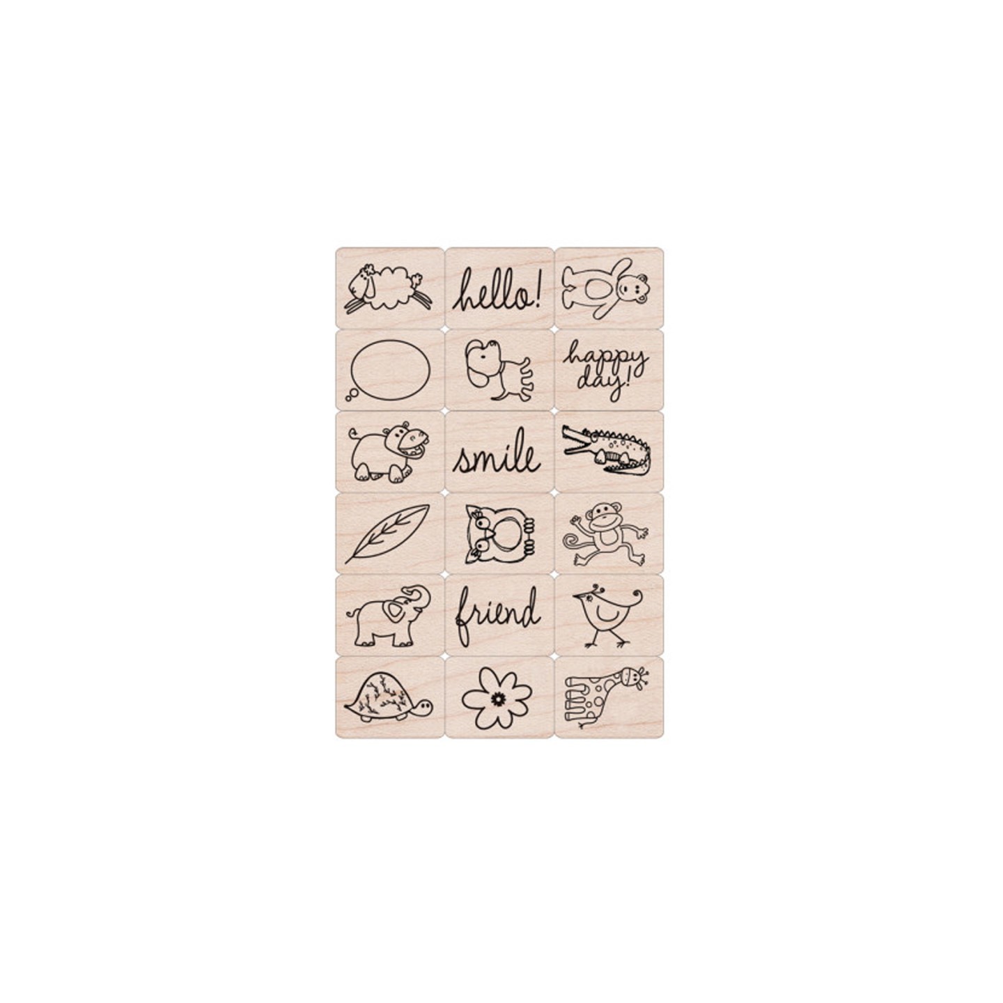 Hero Arts® Ink 'n' Stamp Happy Animals Stamps, Set of 18