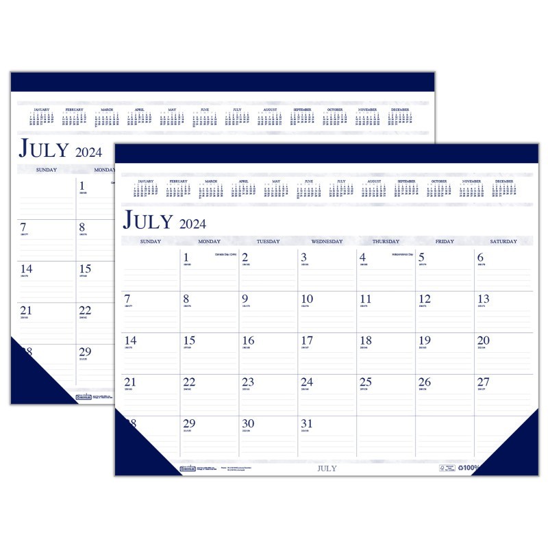House of Doolittle® Academic Desk Pad, 18 1/2" x 13", Pack of 2