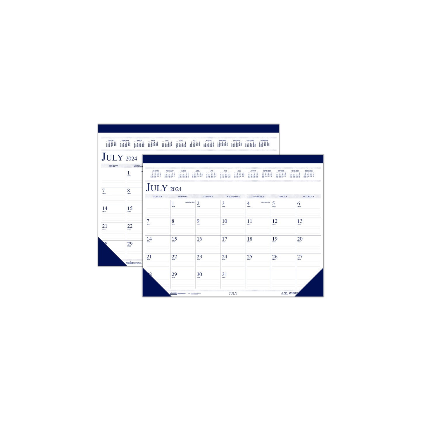 House of Doolittle® Academic Desk Pad, 18 1/2" x 13", Pack of 2