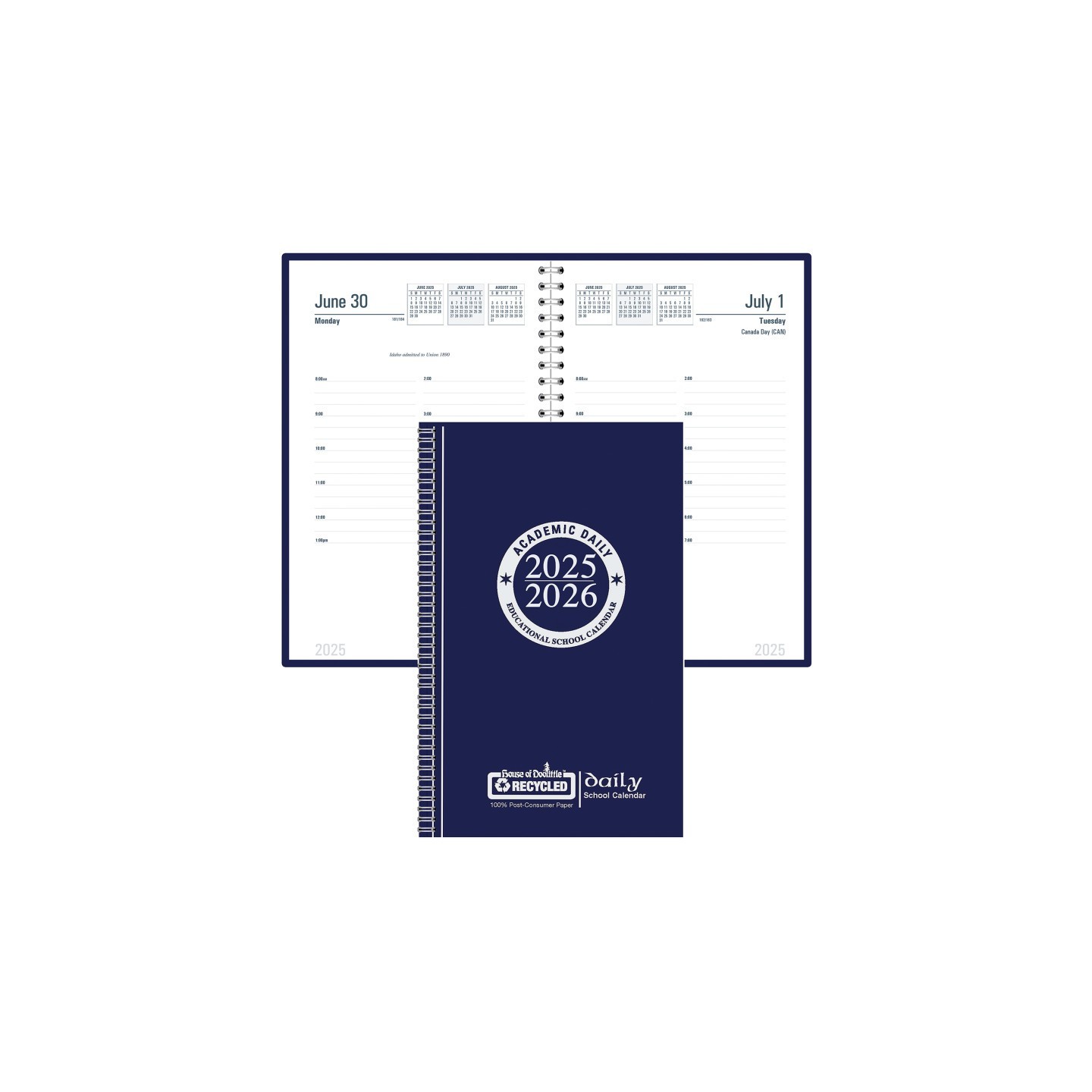 House of Doolittle® Recycled Daily Academic Calendar Planner Blue Cover