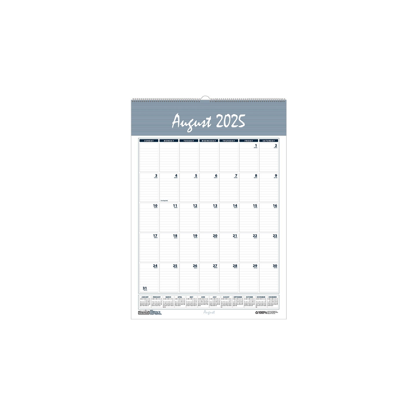 House of Doolittle® Bar Harbor Academic Wall Calendar, 31.25"L x 22"W
